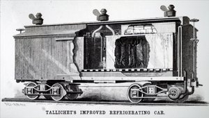 A cold storage refrigerated railroad car by Unbekannt