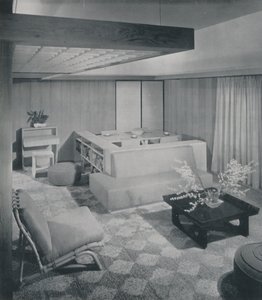 A Combination Living and Dining Room by Unbekannt