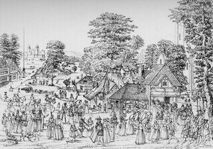 A fete at Horselydown, Southwark by Unbekannt
