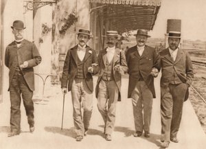 A Group of Gentlemen Walking, 1937 by Unbekannt
