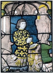 A knight de Bernemicourt at his orisons before an image of St Mary Magdalene by Unbekannt