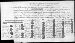 A letter relating to Charles Stuart, Bonnie Prince Charlie, 18th century by Unbekannt