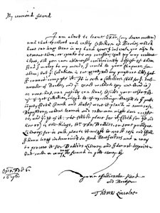 A letter written by Thomas Lincoln