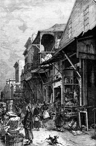 A market place in San Francisco, California, USA, mid 19th century by Unbekannt