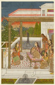 A princess with attendants on a terrace, c. 1720-1730