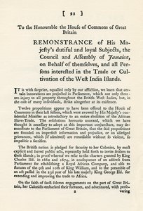 A remonstration of the subject of the slave trade by Unbekannt