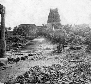 A Ruined Temple Near Madras, India by Unbekannt