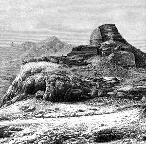 A ruined tope stupa in the Khyber Pass, PakistanAfghanistan by Unbekannt