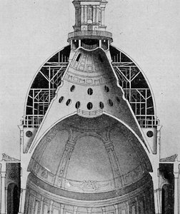 A Sectional Drawing of Sir Christopher Wren