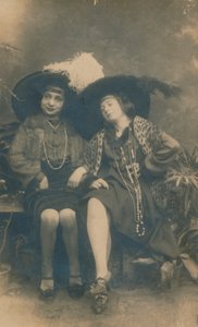 A studio photograph of two ladies, c1910 by Unbekannt