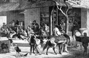 A tea market in Japan