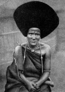 A woman of the Beja Nile or Baggara people, Ethiopia, Africa, 1922 by Unbekannt