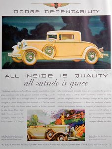 Advert for Dodge cars, 1931 by Unbekannt
