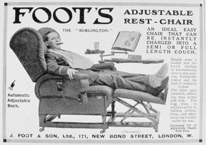 Advert for Foots Burlington adjustable rest-chair