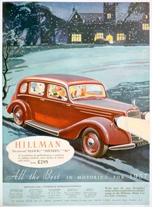 Advert for Hillman Motor Cars