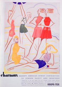 Advert for Krepe-Tex Bathing Costumes by Unbekannt