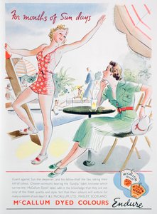Advert for McCallum dyed colours, 1937 by Unbekannt