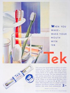Advert for Tek Toothbrushes, by Johnson and Johnson by Unbekannt