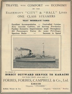 Advertisement for Ellermans Steamers by Unbekannt