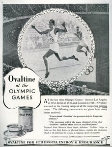 Advertisement for Ovaltine at the 1948 London Olympic Games by Unbekannt
