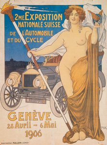 Advertisement for the Second Swiss National Car and Bicycle Exposition, Geneva