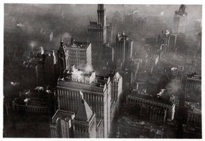 Aerial view of Manhattan, New York City, USA, from a Zeppelin, 1928 1933