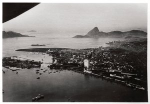 Aerial view of Rio de Janeiro, Brazil, from a Zeppelin, 1930-1933 by Unbekannt