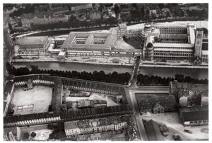 Aerial View of the Deutsches Museum, Munich, Germany, from a Zeppelin, c1931-1933