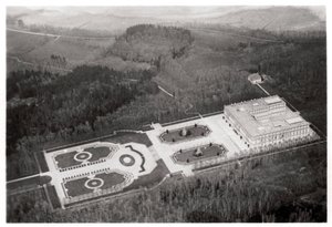Aerial View of the Herrenchiemsee Palace, Bavaria, Germany, from a Zeppelin
