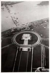 Aerial View of the Lincoln Memorial, Washington DC, USA, from a Zeppelin, 1928-1933