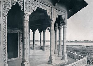 Agra. Balcony of the Jasmine Tower by Unbekannt