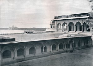 Agra. The Dewan-i-Khas Showing the Taj