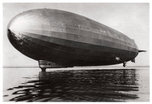 Airship LZ127 Graf Zeppelin Landing on Lake Constance, Germany, 1933