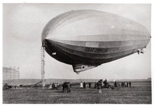 Airship LZ127 Graf Zeppelin Moored at Loewental, Germany