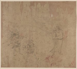 Album of Daoist and Buddhist Themes: Procession of Daoist Deities: Leaf 18 by Unbekannt