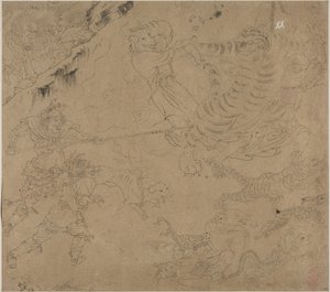 Album of Daoist and Buddhist Themes: Search the Mountain: Leaf 44, 1200s by Unbekannt