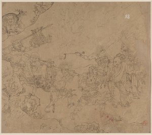 Album of Daoist and Buddhist Themes: Search the Mountain: Leaf 45, 1200s