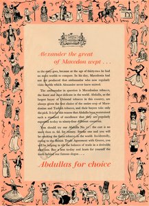 Alexander the Great of Macedon Wept Abdullas for Choice