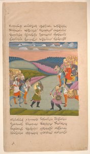 Ali and Omar on the Battlefield, Folio from a Hamla-yi Haidari, ca. 1820 by Unbekannt