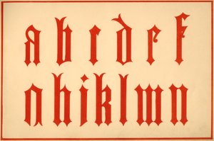 Alphabet, Letters A-N, Lower Case by Unbekannt