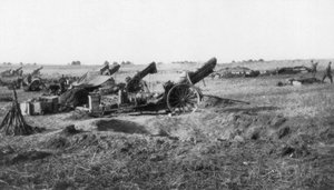 American 155th Artillery Battery, South of Soissons, France, 18 July 1918 by Unbekannt