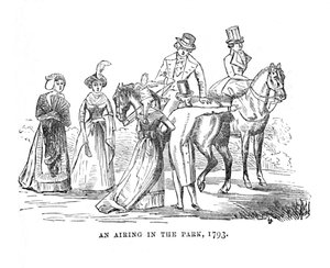 An Airing in the Park, 1793, c1870 by Unbekannt