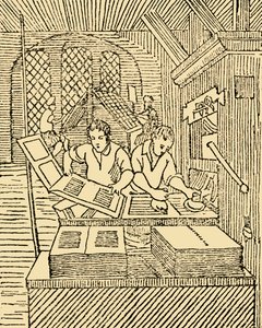 An Early Printers Office by Unbekannt