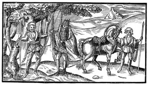 An Irish Chief and His Attendants, 1581, 1893
