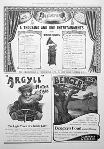 An advertising page in the Illustrated London News, Christmas by Unbekannt