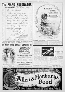 An advertising page in the Illustrated London News, Christmas number, 1896 by Unbekannt