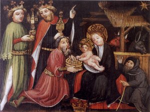 Adoration of the Kings (unknown master, around 1400) by Unbekannt