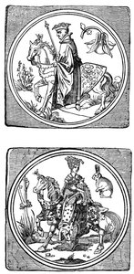 Ancient Playing Cards: King and Queen by Unbekannt