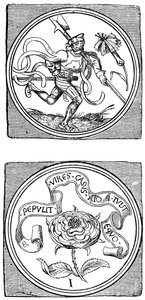 Ancient Playing Cards: Knave and Ace, 1833 by Unbekannt