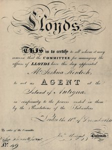 Appointment of Agent at Antigua by Unbekannt